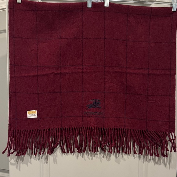 Burberry Deep Red Scarf - Picture 7 of 8